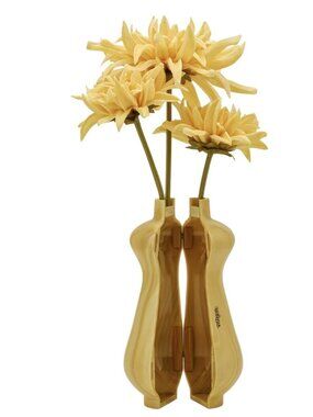 Cult Gaia Dee Dee Clutch Flower Vase Purse Cornsilk Bag New